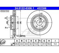 ATE 2X Disque De Frein Arrière Ø295 Mm Ventilé Pour Mercedes-Benz GLA-Class X156