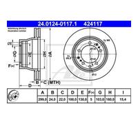 ATE 2X Disque De Frein Arrière 2990 Ventilé Pour Porsche 911 Cabriolet 964