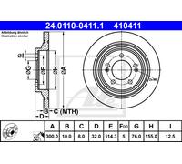 ATE 2X Disque De Frein Arrière Ø300 Mm Voll Pour Hyundai Kona OS EV OSE OSI KIA