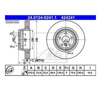 ATE 2X Disque De Frein Arrière 3700 Ventilé Pour BMW 7 Série F01 F02 F03 F04