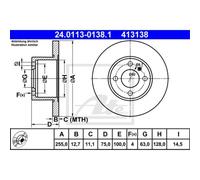 ATE 2X Disque De Frein Avant 2550 Voll Pour BMW 3E E21 E30 24.0113-0138.1