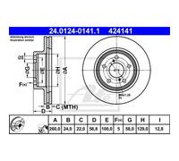 ATE 2X Disque De Frein Avant 2600 Ventilé Pour Subaru Legacy III Station
