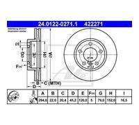 ATE 2X Disque De Frein Avant 2940 Ventilé Pour MINI Mini Countryman R60