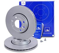 ATE 2x Disque de frein ventilé à l'avant 24.0122-0216.1 | Compatible avec: DACIA LOGAN EXPRESS, LOGAN MCV, LOGAN Pick-up, NISSAN MICRA C+C III, MICRA III, MICRA V, NOTE