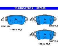 ATE 602600 Jeu 4 Pastilles De Frein Arrière Nissan Qashqai II X-Trail Kadjar