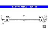 Flexible de frein 83.6401-0159.3 ATE pour ALFA ROMEO FIAT LANCIA PEUGEOT