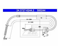 ATE Câble de Frein à Main Arrière Droite Convient pour Mini R50 R53 R52