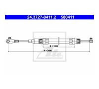 ATE Câble de frein à main Câble De Frein à Main 24.3727-0411.2 avant 2496mm