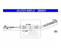 ATE Câble De Frein Arrière Compatible Pour BMW 3 Série E21 24.3727-0201.2