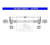 Ate Câble De Frein Arrière Droit Pour Toyota Yaris Charade