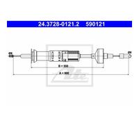 Ate Câble D'Embrayage Compatible Pour Seat Toledo I 1L