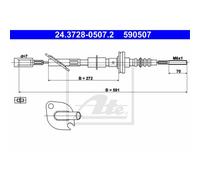 Ate Câble D'Embrayage Pour Fiat Cinquecento 170 Seicento 600