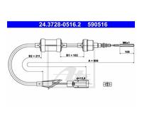 Ate Câble D'Embrayage Pour Fiat Punto 176 176C 176L Lancia Y