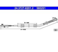 ATE Câble, frein de stationnement arrière pour BMW