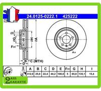 ATE Disque de frein 2Q0 615 301 J