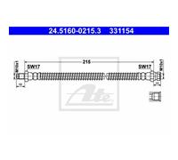 Ate Durite De Frein Arrière Pour Mitsubishi Pajero Pinin 24.5160-0215.3