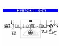 ATE Durite De Frein Avant Gauche Pour Nissan Primera Traveller Hatchback