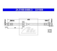 Ate Durite De Frein Avant Pour BMW X5 24.5169-0480.3