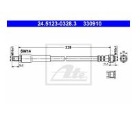 ATE Flexible de Frein Arrière pour Mercedes-Benz Vito Bus Vito / Boîte Mixto