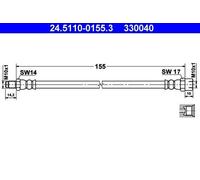 1x Flexible de frein ATE 24.5110-0155.3 convient pour TRABANT