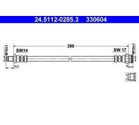 ATE Flexible de frein Durite de frein 24.5112-0285.3 pour FIAT Ducato I Van