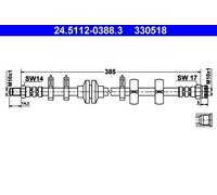 ATE Flexible de frein Durite de frein 24.5112-0388.3 pour FIAT Brava 5 portes