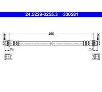 ATE Flexible de frein Durite de frein 24.5229-0255.3 à l'arrière 255mm