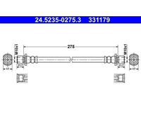 ATE Flexible de frein Durite de frein 24.5235-0275.3 pour TOYOTA 275mm