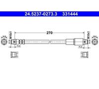 ATE Flexible de frein 24.5237-0273.3 pour AUDI 100 Limousine (4A2, C4) 270mm