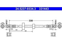 ATE Flexible de frein Durite de frein 24.5237-0334.3 Essieu avant 330mm