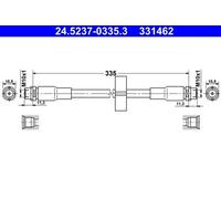 ATE Flexible de frein Durite de frein 24.5237-0335.3 Essieu avant 335mm