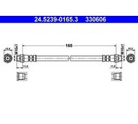 ATE Flexible de frein Durite de frein 24.5239-0165.3 pour RENAULT Thalia I (LB)