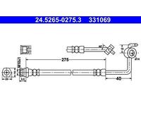 ATE 24.5265-0275.3 Flexible de frein