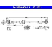 ATE 24.5266-0601.3 Flexible de frein