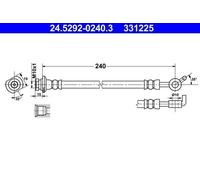 ATE Flexible de frein Durite de frein 24.5292-0240.3 240mm