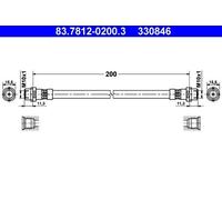 ATE Flexible de frein Durite de frein 83.7812-0200.3 à l'arrière 200mm