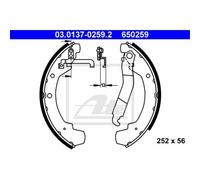 ATE Jeu de Mâchoires de Frein Arrière avec Levier pour VW Lt 28-35 I Bus 281-363