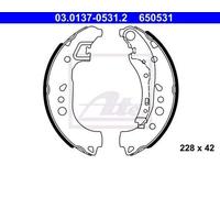 ATE Jeu de mâchoires de frein Mâchoires De Frein 03.0137-0531.2 à l'arrière 42mm