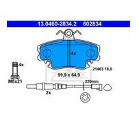 ATE Plaquette de Freins 13.0460-2834.2 Sabots de Frein pour Dacia Sandero Ks _