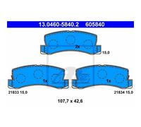 ATE Plaquette de Freins 13.0460-5840.2 Sabots de Frein pour Lexus Rx MCU15