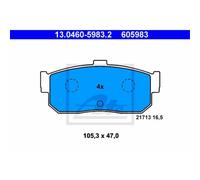 ATE Plaquette de Freins 13.0460-5983.2 Sabots pour Nissan Almera II Hayon N16