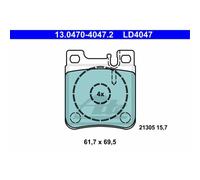 ATE Plaquette de Freins 13.0470-4047.2 Sabots pour Chrysler Crossfire W210
