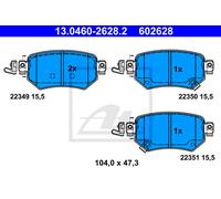ATE Plaquette de Freins Bremsbelegsatz Arrière Convient pour Mazda 6 Break