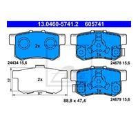 ATE Plaquette de Freins Bremsbelegsatz Arrière pour Honda Accord VIII