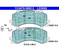 ATE Plaquette de Freins Bremsbelegsatz Avant Convient pour Audi Q7 A6 VW Touareg