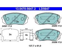 ATE Plaquette de Freins pour Hyundai Tucson Tle TL Kona OS Ose Osi