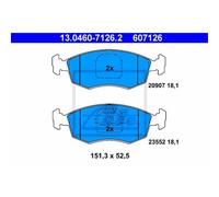ATE Plaquettes De Frein 13.0460-7126.2 Plaquettes Pour Fiat Strada Pick-Up 178E