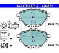 ATE Plaquettes de frein Arrière pour OPEL Corsa F GRANDLAND X (A18) MOKKA
