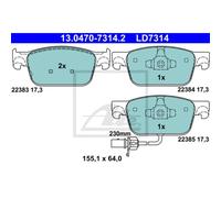 ATE Plaquettes De Frein Ensemble De Plaquettes Avant Système Pour Audi A4 Avant