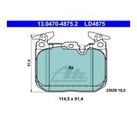 Ate Plaquettes De Frein Jeu De Plaquettes Avant Pour Bmw 1Er 3Er Touring